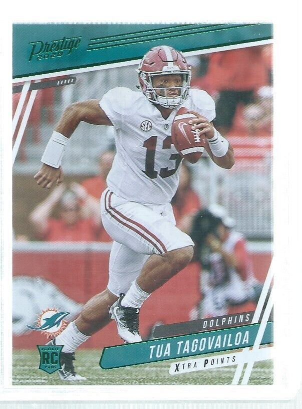 TUA TAGOVAILOA 2020 PRESTIGE XTRA POINTS GREEN ROOKIE RC #295
