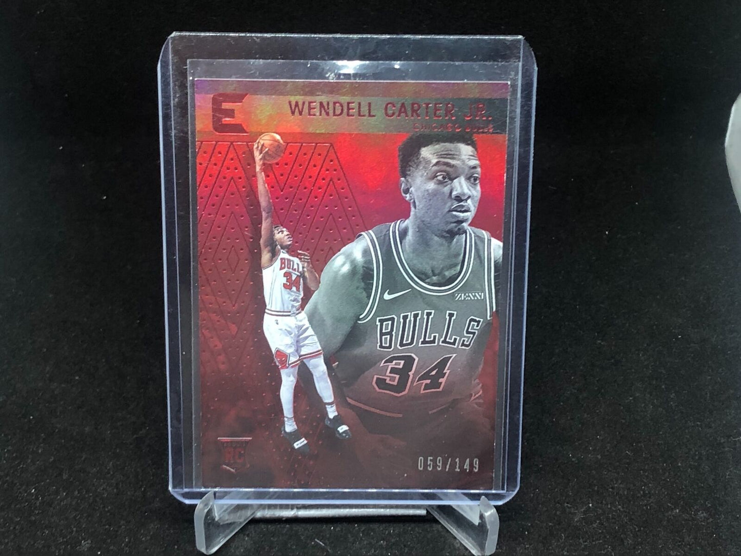 WENDELL CARTER JR 2018-19 PANINI CHRONICLES ESSENTIALS RED RC #D 59/149