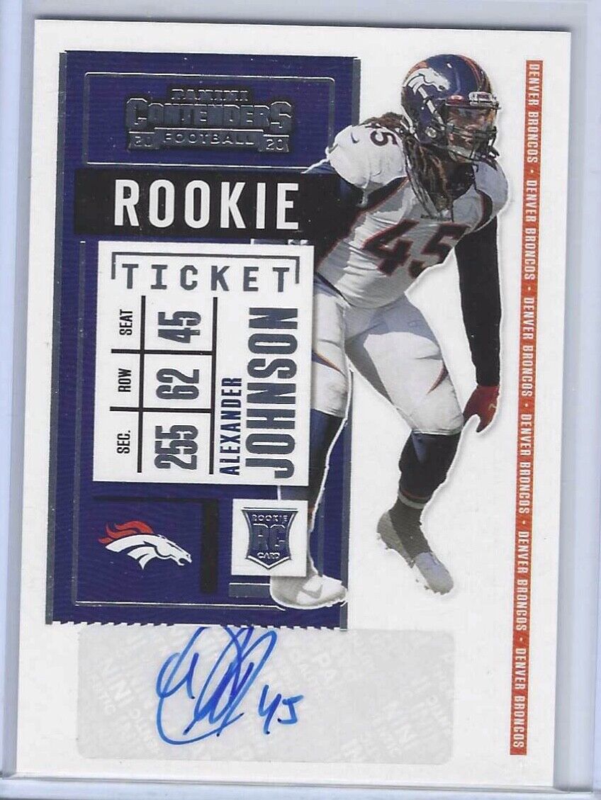 ALEXANDER JOHNSON 2020 PANINI CONTENDERS ROOKIE TICKET AUTO RC #242