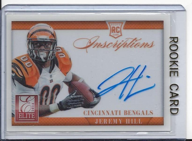 JEREMY HILL 2014 ELITE INSCRIPTIONS CASE HIT ON CARD ROOKIE AUTO RC #21
