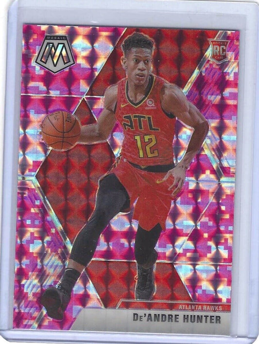 DE'ANDRE HUNTER 2019-20 PANINI MOSAIC PINK CAMO PRIZM ROOKIE RC R#239