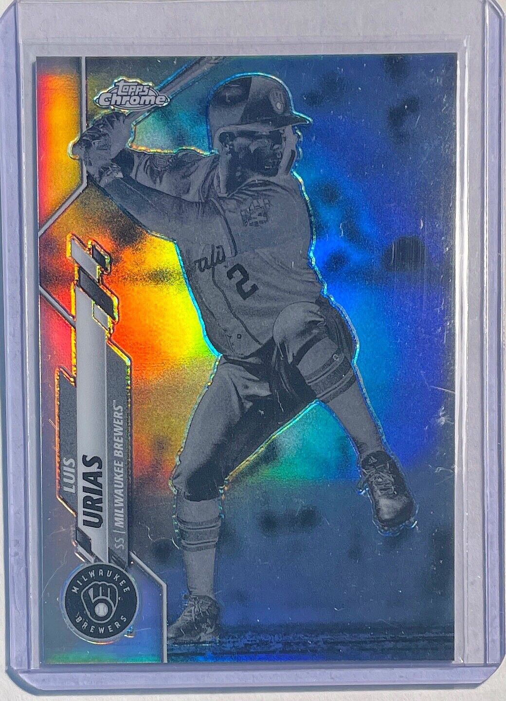 LUIS URIAS 2020 TOPPS CHROME NEGATIVE CHROME REFRACTOR #169