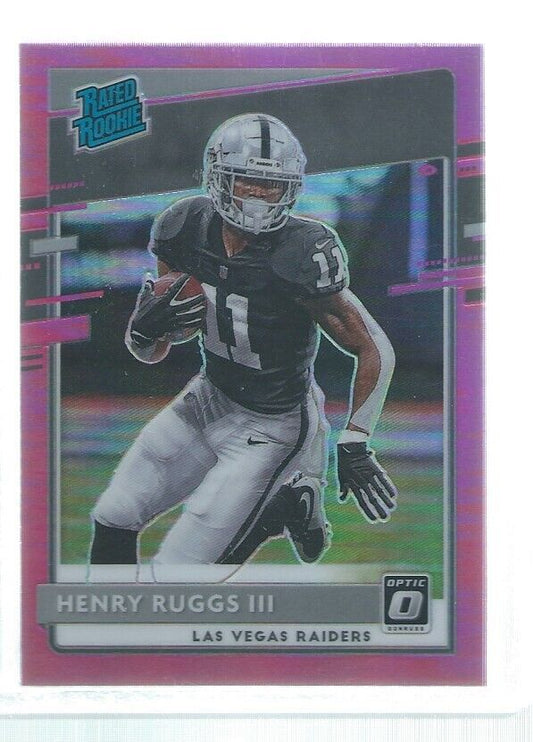 HENRY RUGGS III 2020 DONRUSS OPTIC HOLO RATED ROOKIE PINK RC #158