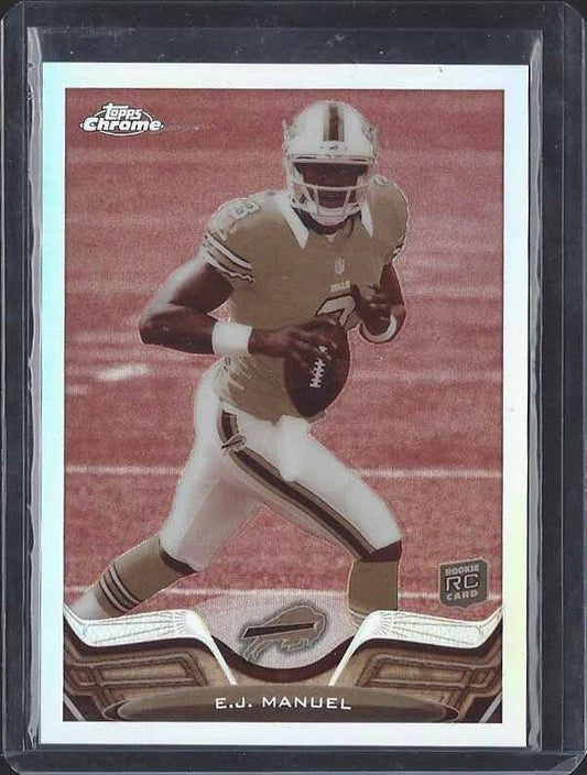 E.J. MANUEL 2013 TOPPS CHROME ROOKIE SEPIA REFRACTOR RC #D /99