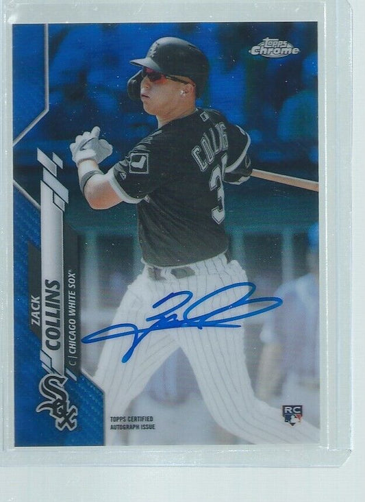 ZACK COLLINS 2020 TOPPS CHROME ON CARD AUTO BLUE REFRACTOR ROOKIE RC #D 117/150