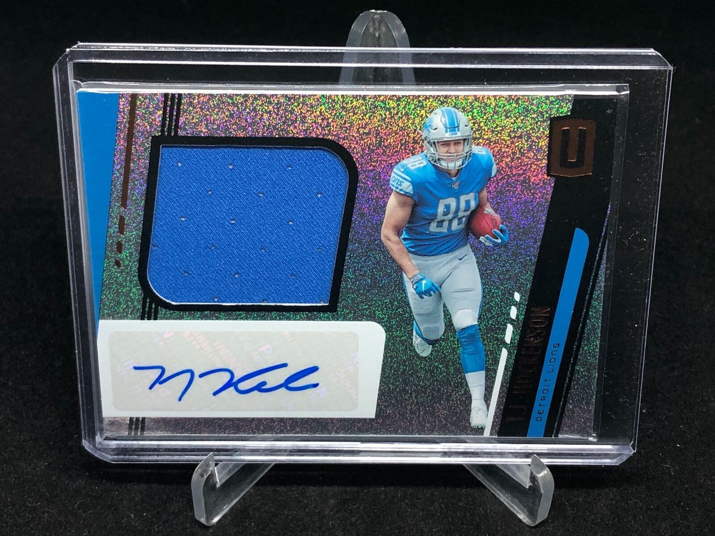 TJ HOCKENSON 2019 PANINI UNPARALLELED JERSEY AUTO RC # 313