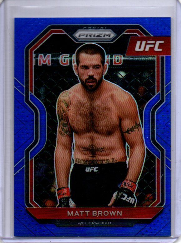 MATT BROWN 2021 PANINI PRIZM UFC BLUE PRIZM #D 30/199