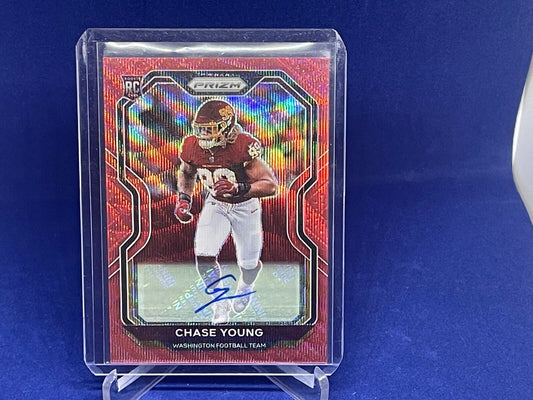 CHASE YOUNG 2020 PANINI PRIZM RED WAVE PRIZMS AUTO RC ROOKIE #D 139/149