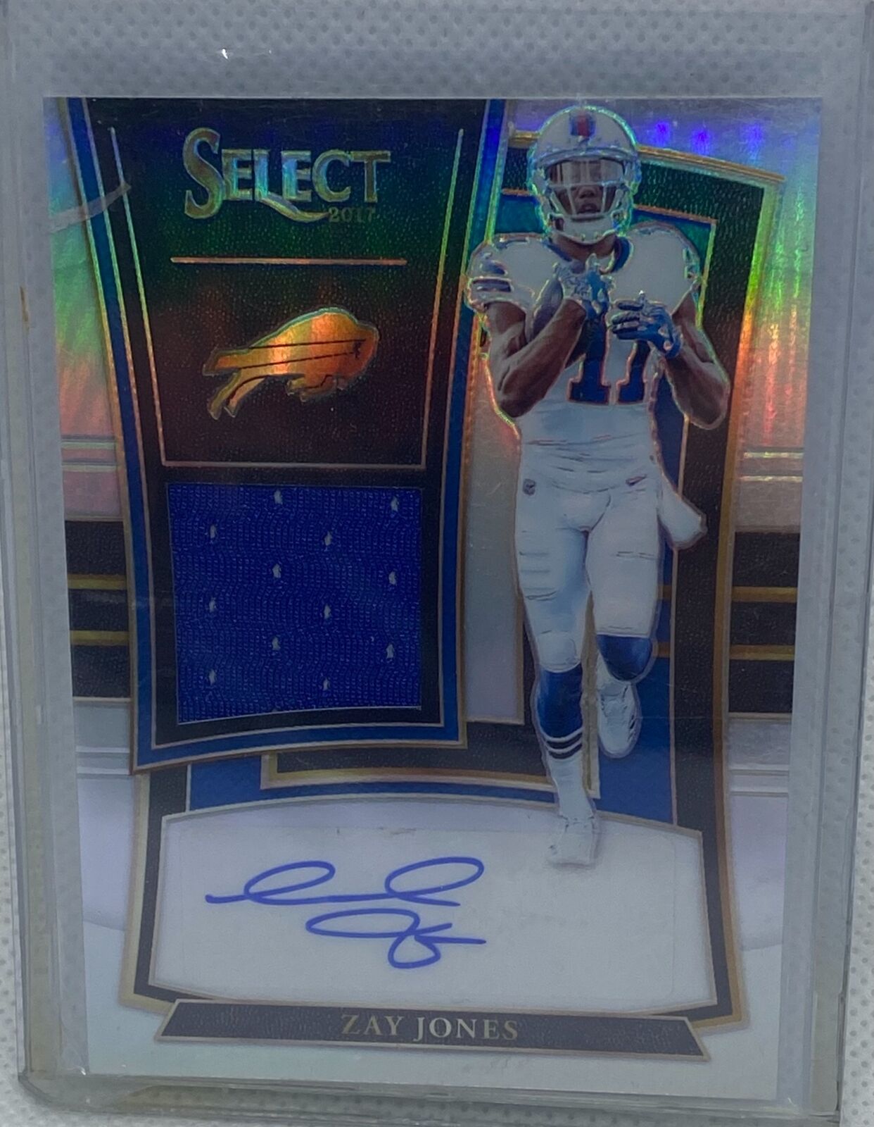 ZAY JONES 2017 PANINI SELECT PRIZM JERSEY AUTO RC #D /199