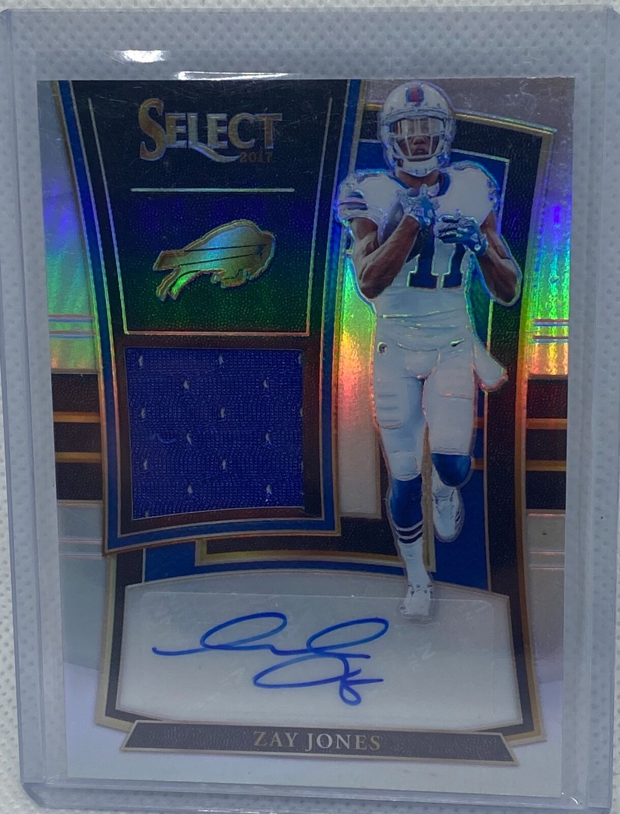 ZAY JONES 2017 PANINI SELECT PRIZM JERSEY AUTO RC #D /199