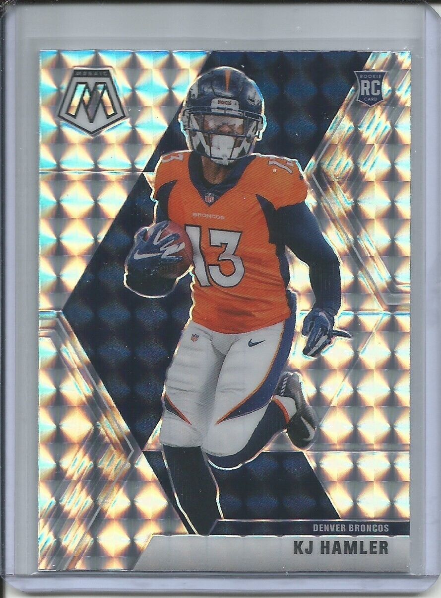 KJ HAMLER 2019-20 PANINI MOSAIC SILVER MOSAIC PRIZM ROOKIE RC BRONCOS