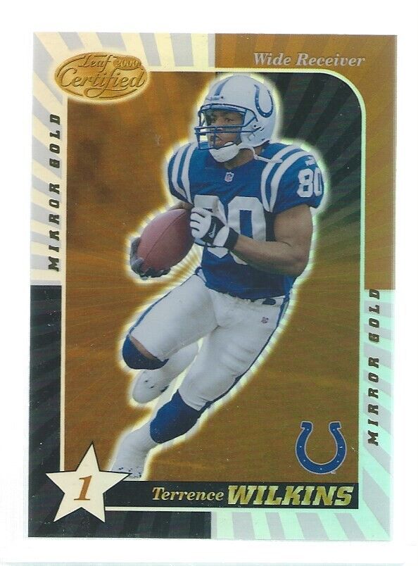 TERRENCE WILKINS 2000 DONRUSS LEAF CERTIFIED MIRROR GOLD #D 9/20