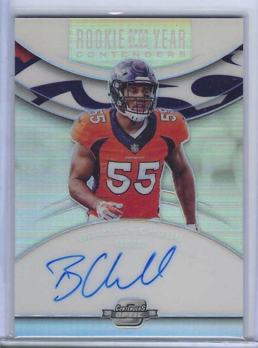BRADLEY CHUBB 2018 OPTIC CONTENDERS SILVER PRIZM ROOKIE AUTO RC #RYA-BC