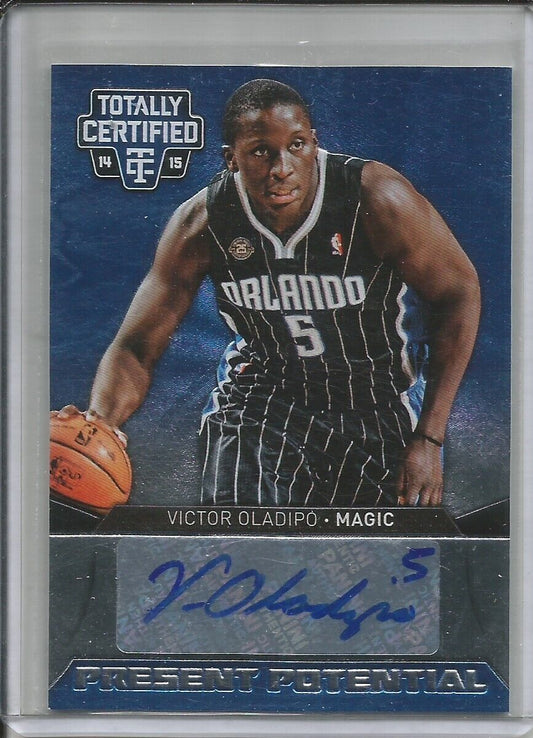 VICTOR OLADIPO 2014-15 PANINI TOTALLY CERTIFIED PRESENT POTENTIAL AUTO BLUE /99