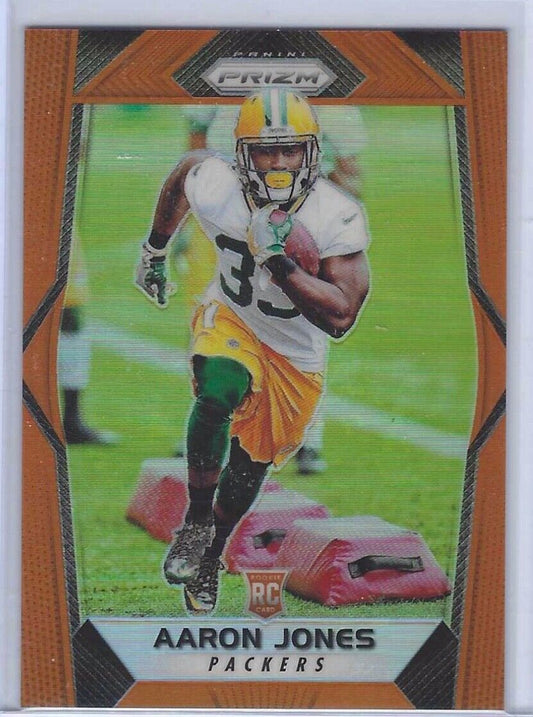 AARON JONES 2017 PANINI PRIZM ORANGE PRIZM RC #D 162/275