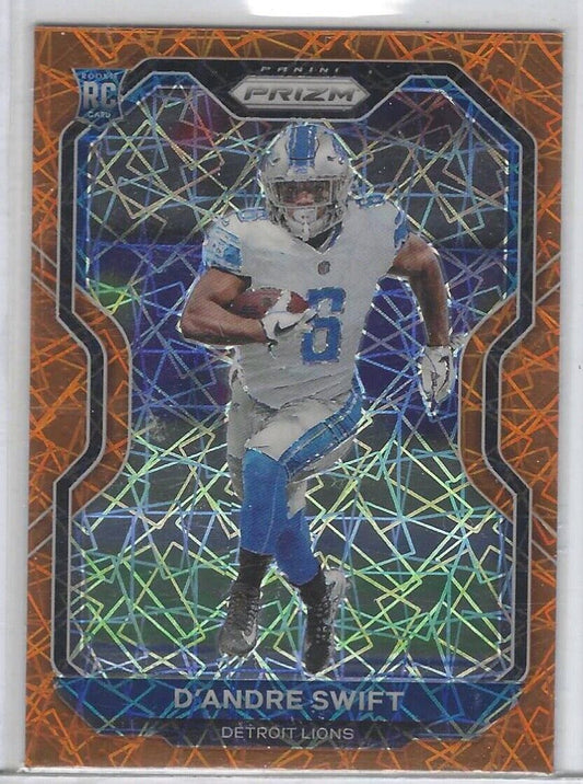 D'ANDRE SWIFT 2020 PANINI PRIZM ORANGE LAZER PRIZM RC #358