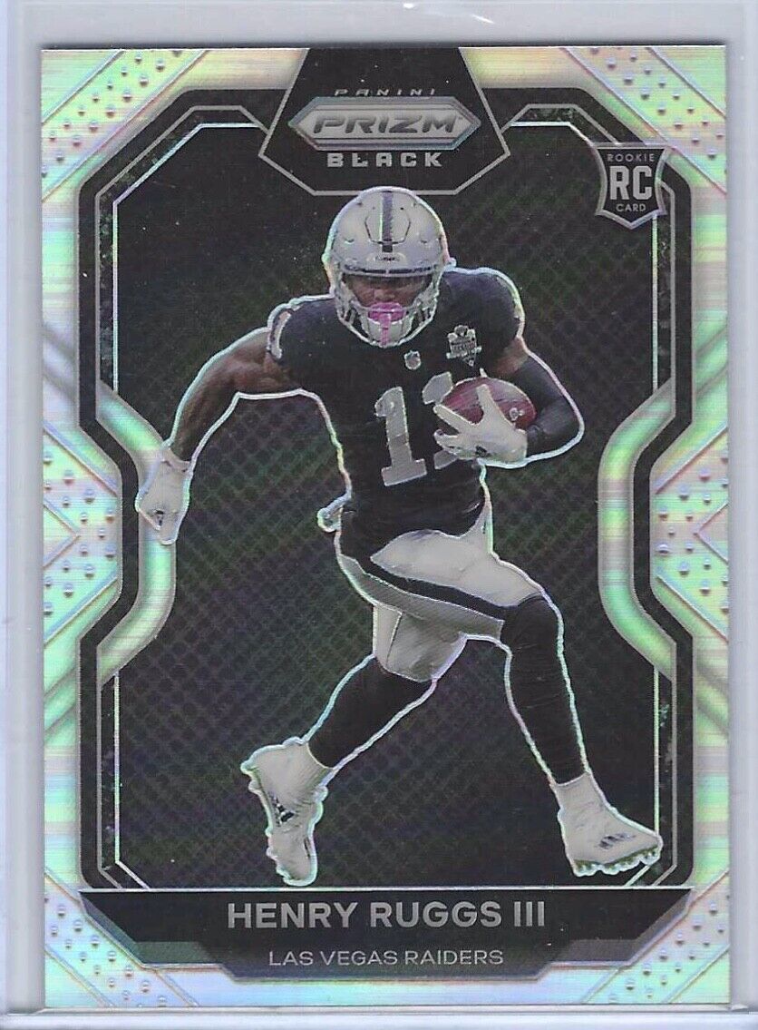 HENRY RUGGS III 2020 PANINI CHRONICLES PRIZM BLACK SILVER PRIZM RC #PB-15