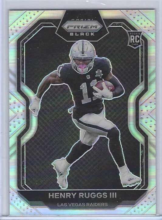 HENRY RUGGS III 2020 PANINI CHRONICLES PRIZM BLACK SILVER PRIZM RC #PB-15