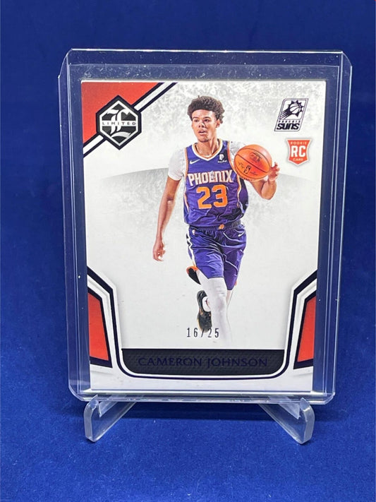 CAMERON JOHNSON 2019-20 PANINI CHRONICLES LIMITED PURPLE ROOKIE RC #D 16/25