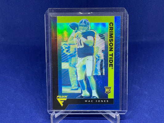 MAC JONES 2021 PANINI CHRONICLES DRAFT PICKS FLUX BLUE PRIZM RC ROOKIE #D 26/99