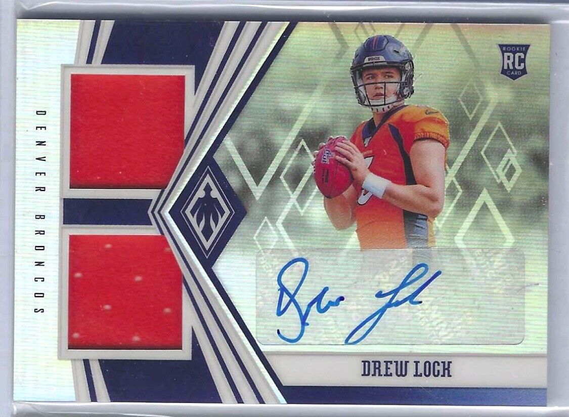 DREW LOCK 2019 PHOENIX SILVER PRIZM DUAL PATCH AUTO RC #D 44/99