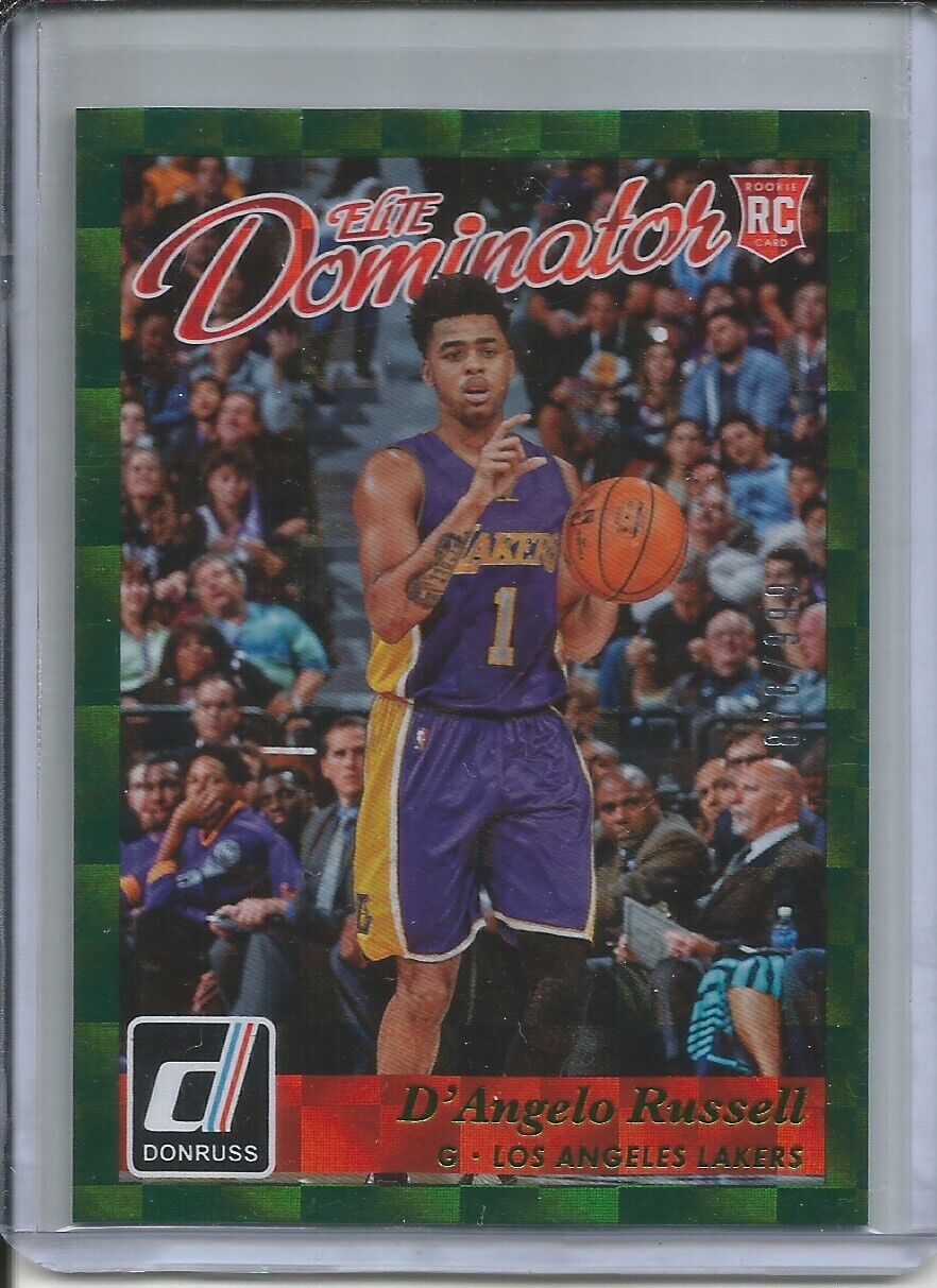 D'ANGELO RUSSELL 2015-16 DONRUSS ELITE DOMINATORS GREEN FOIL #D /999 ROOKIE RC