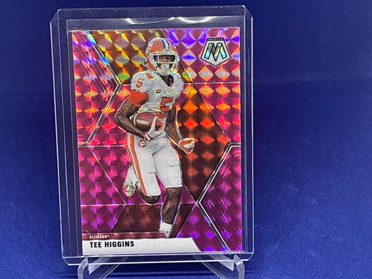 TEE HIGGINS 2021 PANINI MOSAIC DRAFT PICKS PINK MOSAIC PRIZM #D 21/25