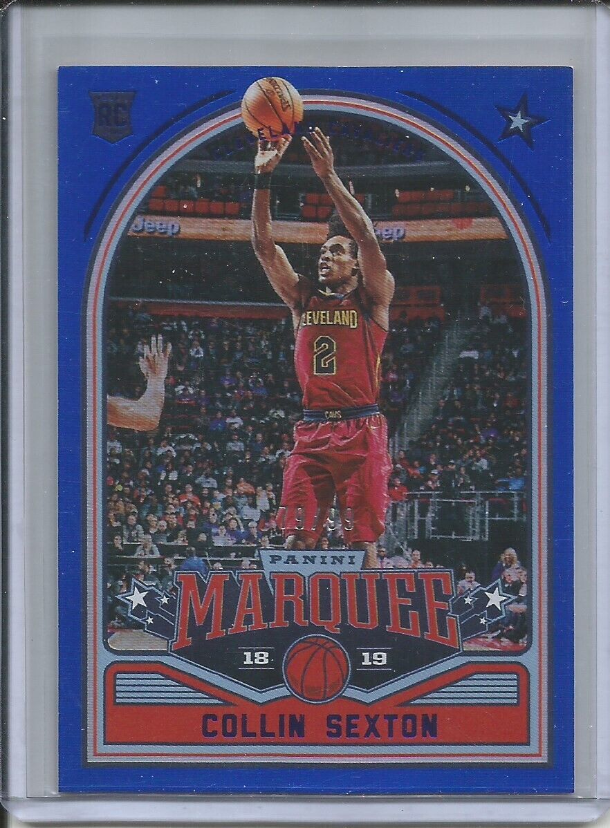 COLLIN SEXTON 2018-19 PANINI CHRONICLES MARQUEE BLUE ROOKIE RC #D 79/99