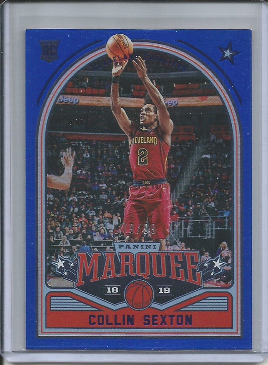 COLLIN SEXTON 2018-19 PANINI CHRONICLES MARQUEE BLUE ROOKIE RC #D 79/99
