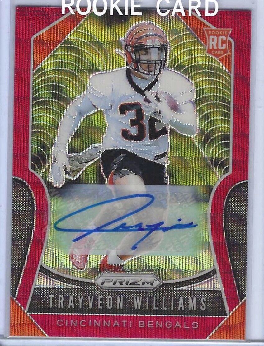 TRAYVEON WILLIAMS 2019 PANINI PRIZM RED WAVE PRIZM ROOKIE AUTO RC #D /149