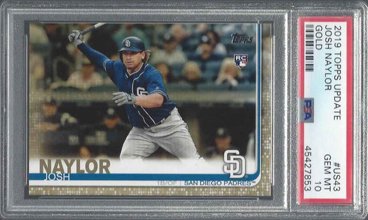 JOSH NAYLOR 2019 TOPPS UPDATE GOLD ROOKIE RC #D 474/2019 PSA 10 GEM MINT POP 5