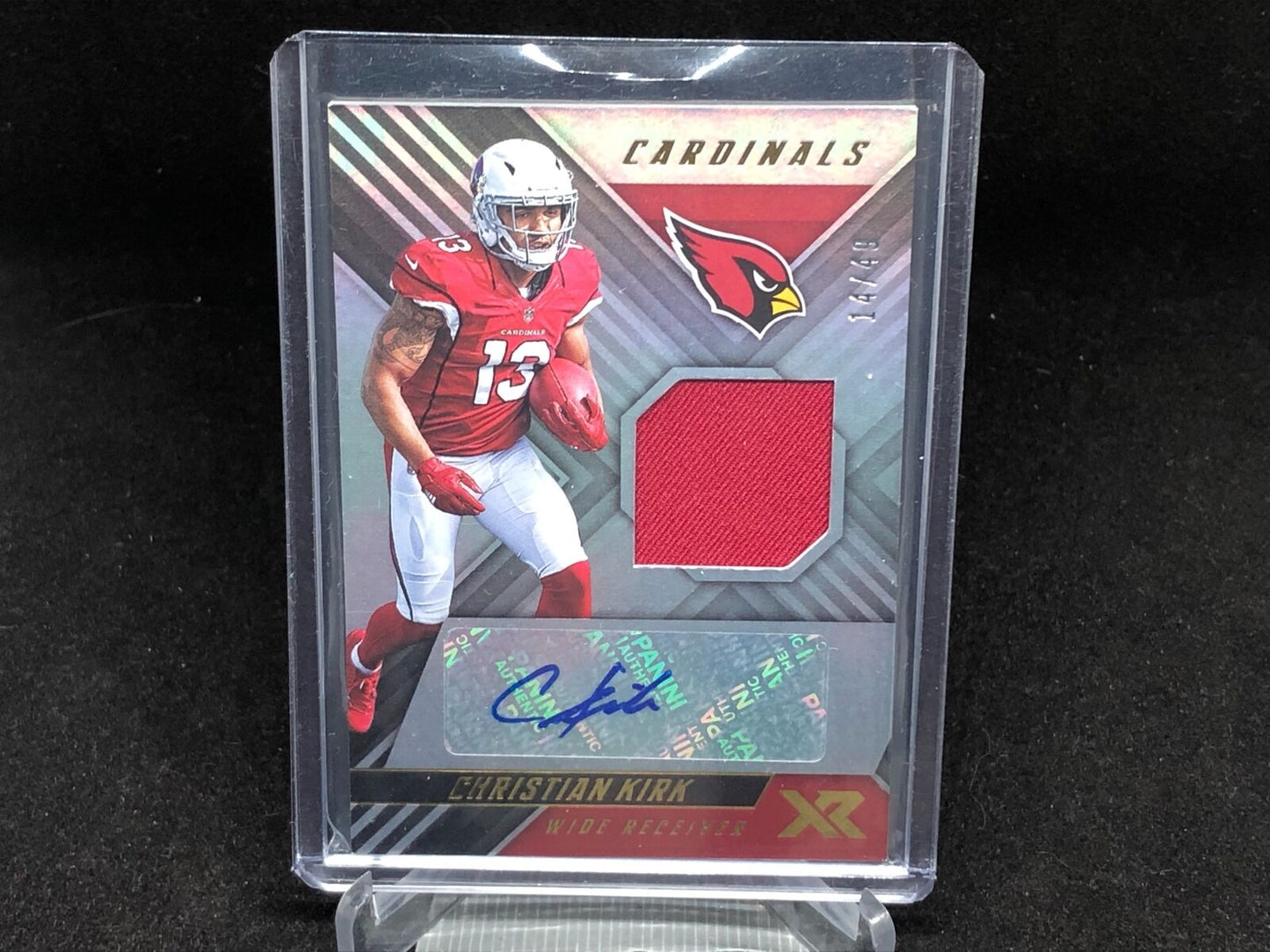CHRISTIAN KIRK 2018 PANINI XR JERSEY AUTO RC #D /49