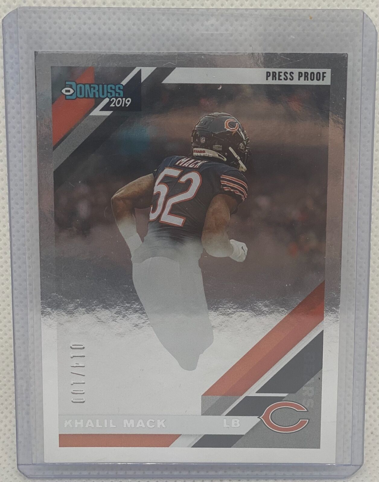 KHALIL MACK 2019 PANINI DONRUSS PRESS PROOF SILVER #D 14/100