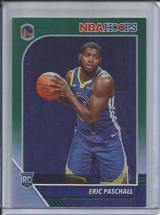 ERIC PASCHALL 2019-20 PANINI HOOPS GREEN FOIL ROOKIE RC #D 3/99
