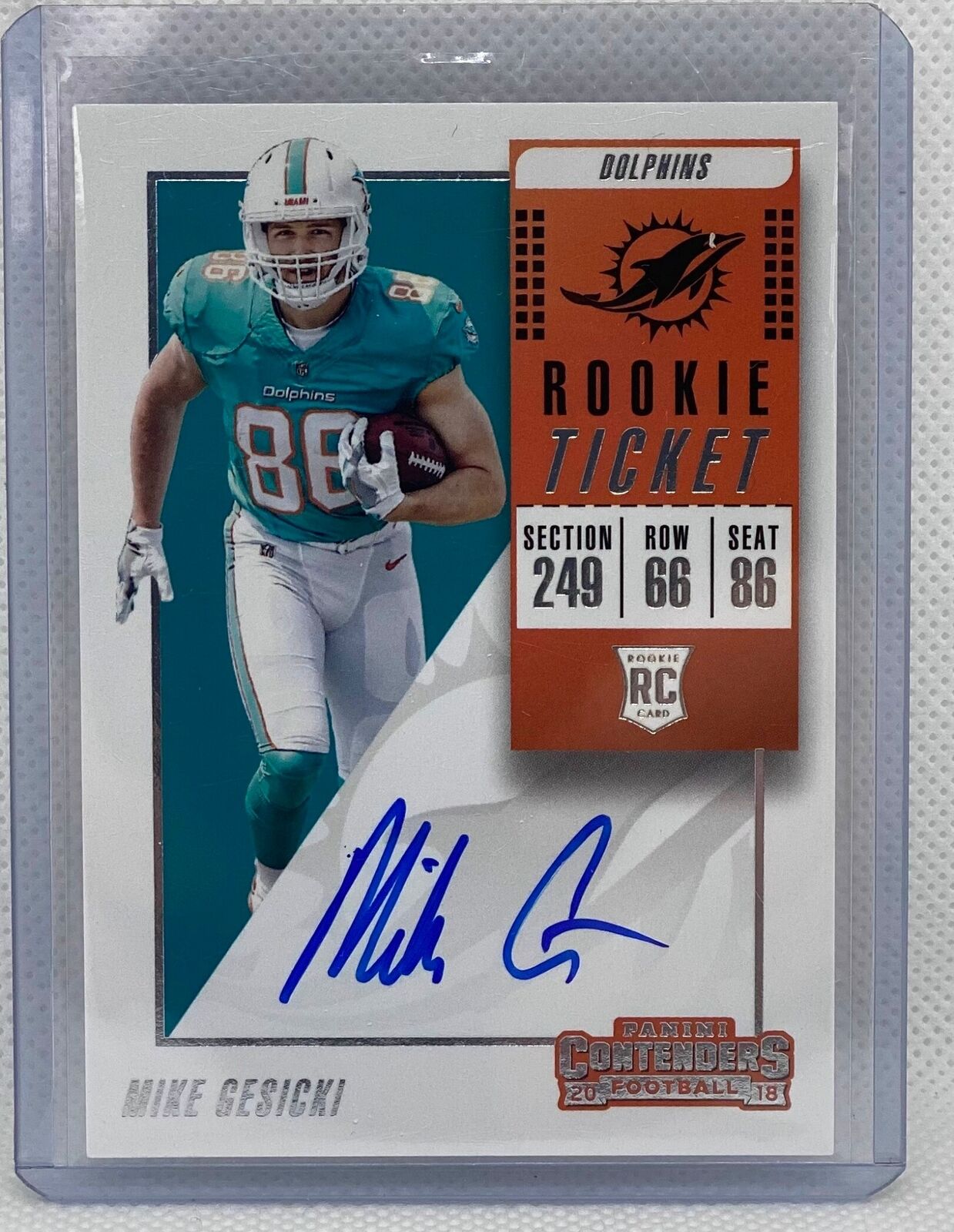 MIKE GESICKI 2018 PANINI CONTENDERS ROOKIE TICKET ON CARD AUTO RC #116