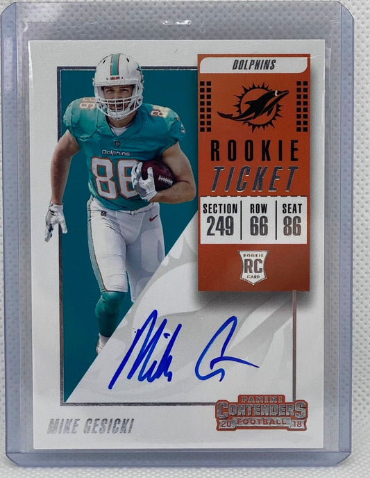 MIKE GESICKI 2018 PANINI CONTENDERS ROOKIE TICKET ON CARD AUTO RC #116