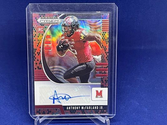 ANTHONY MCFARLAND JR 2020 PANINI PRIZM DRAFT SNAKESKIN PRIZM AUTO RC SSP # 234