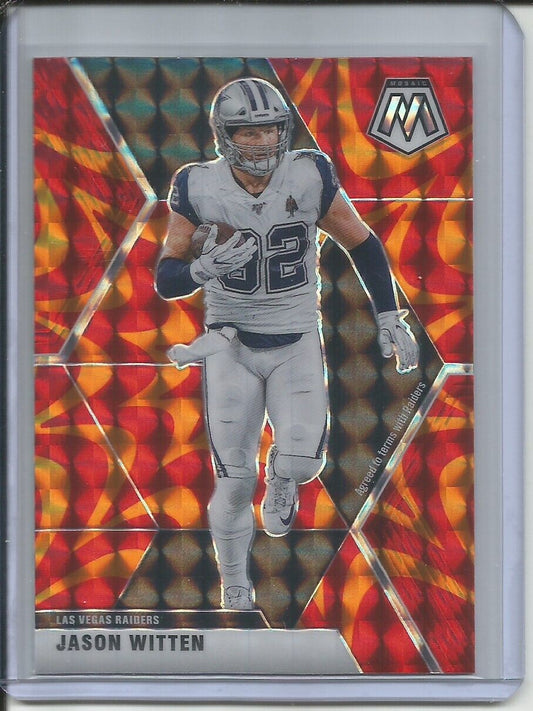 JASON WITTEN 2019-20 PANINI MOSAIC REACTIVE ORANGE PRIZM RAIDERS
