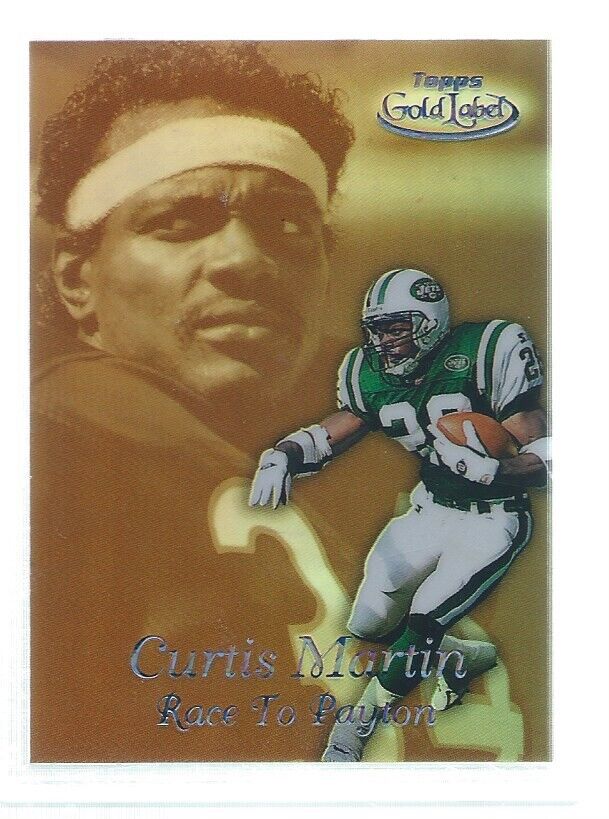 CURTIS MARTIN 1999 TOPPS GOLD LABEL RACE TO PAYTON