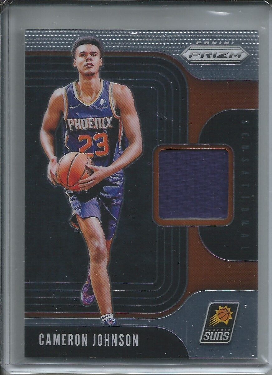 CAMERON JOHNSON 2019-20 PANINI PRIZM SENSATIONAL SWATCHES JERSEY ROOKIE RC