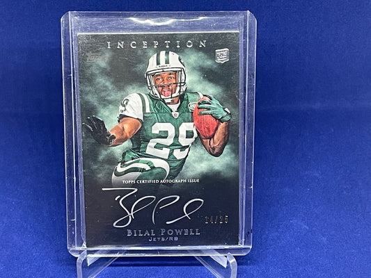 BILAL POWELL 2011 TOPPS INCEPTION ON CARD SILVER INK AUTO RC #D 14/25