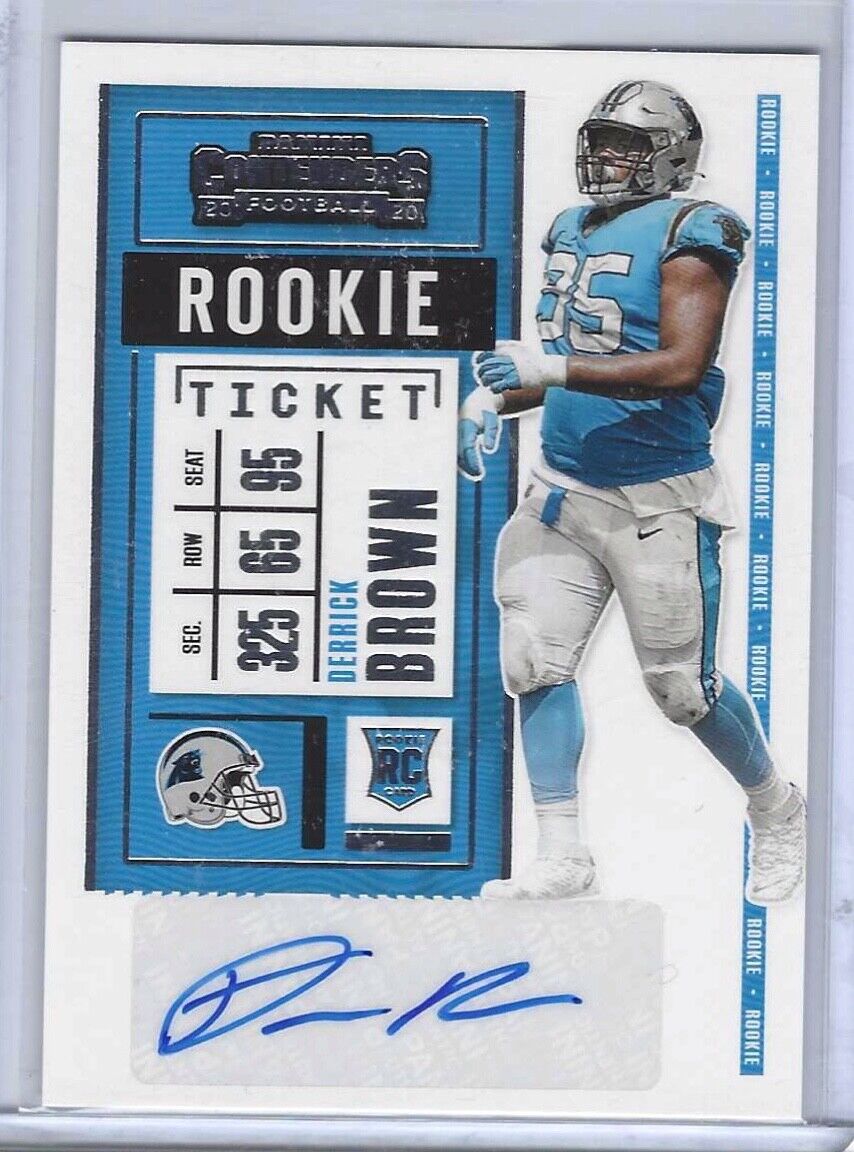 DERRICK BROWN 2020 CONTENDERS ROOKIE TICKET VARIATION AUTO RC #146