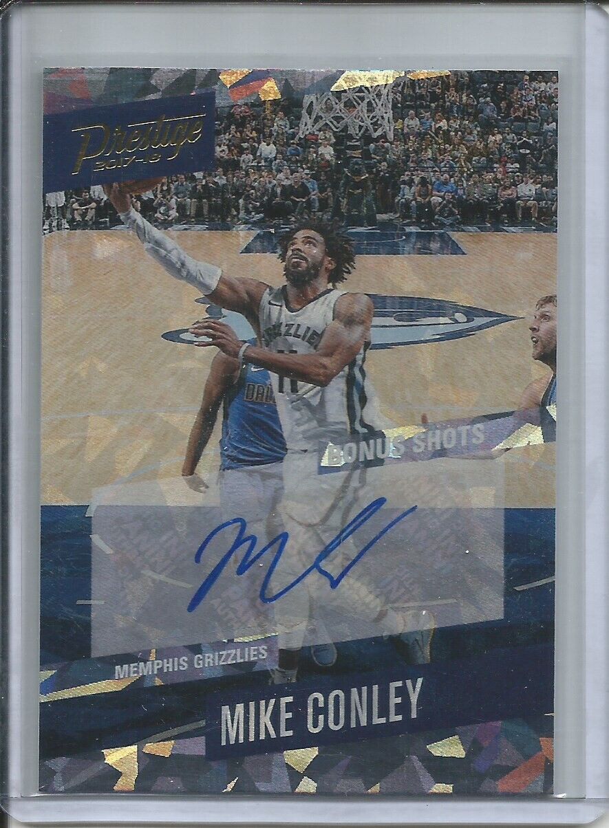 MIKE CONLEY 2017-18 PANINI PRESTIGE CRYSTAL CRACKED ICE BONUS SHOTS AUTO