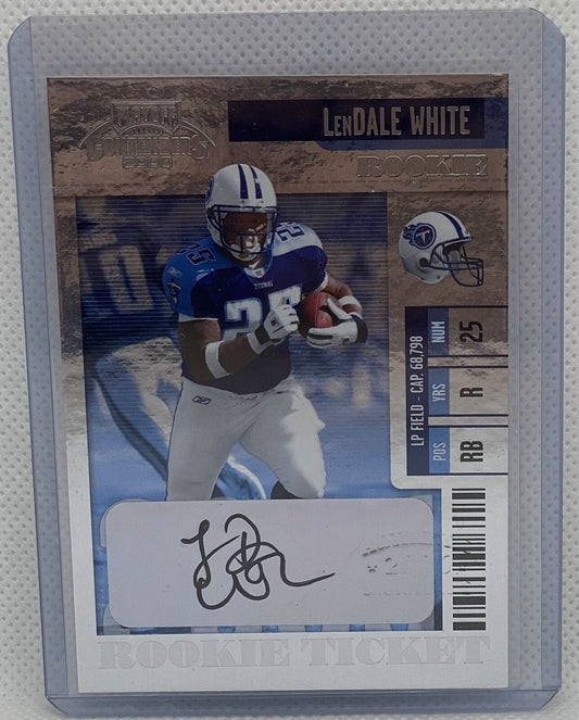 LENDALE WHITE 2006 PLAYOFF CONTENDERS ROOKIE TICKET AUTO RC #144