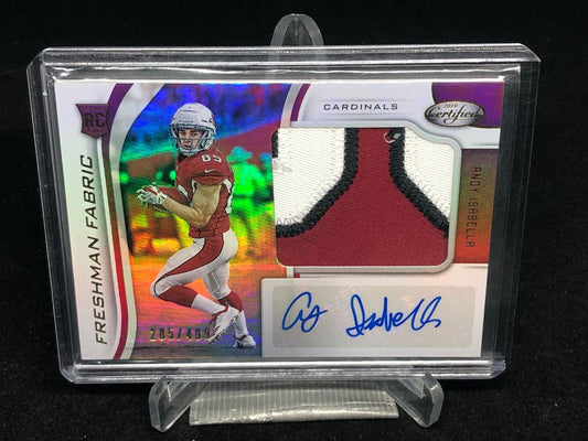 ANDY ISABELLA 2019 CERTIFIED FRESHMAN FABRIC 3 CLR PATCH AUTO RC #D 285/499
