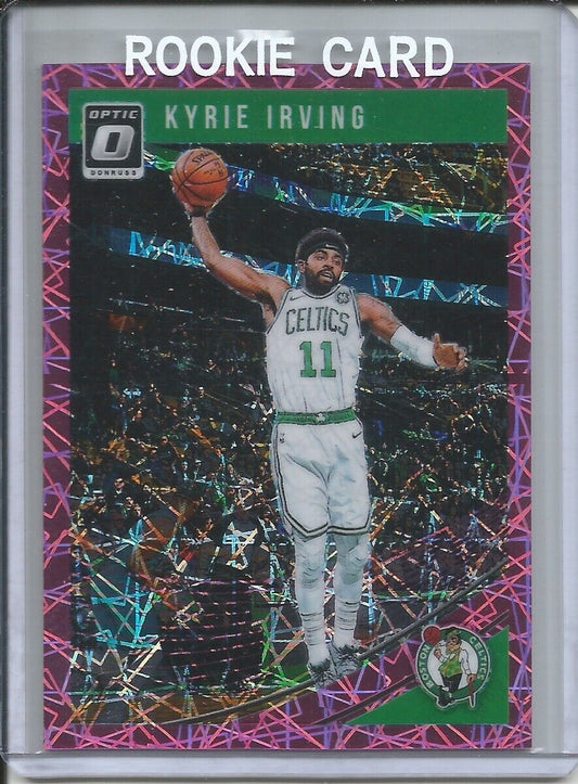 KYRIE IRVING 2018-19 PANINI DONRUSS OPTIC PINK VELOCITY HOLO PRIZM #D 52/79