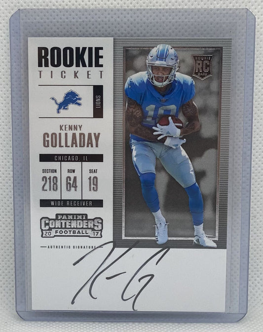 KENNY GOLLADAY 2017 PANINI CONTENDERS ROOKIE TICKET ON CARD AUTO RC #339