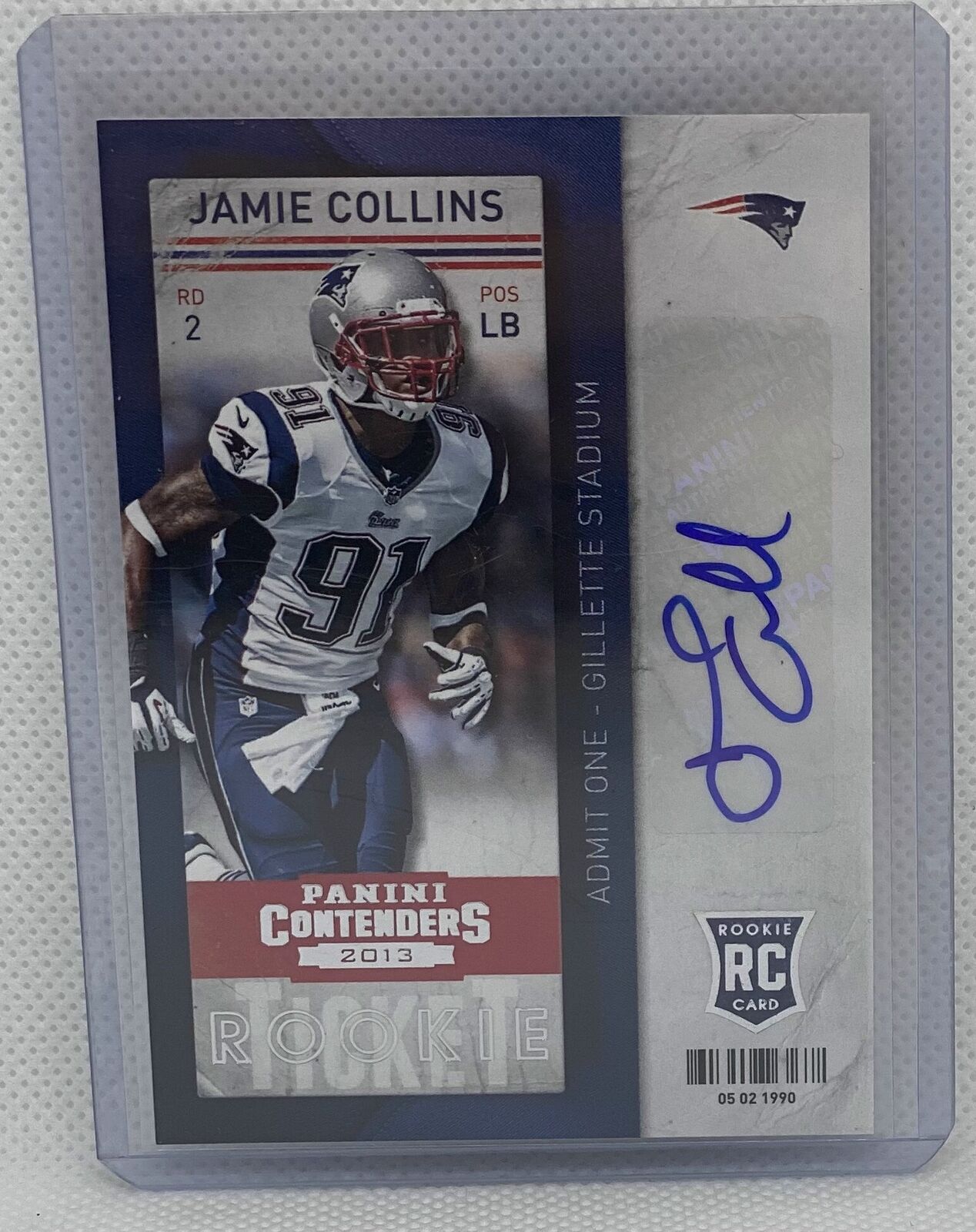 JAMIE COLLINS 2013 PANINI CONTENDERS ROOKIE TICKET AUTO RC #142