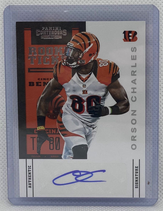 ORSON CHARLES 2012 CONTENDERS ROOKIE TICKET SP VARIATION AUTO RC #176