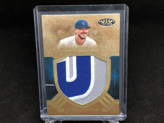 KRIS BRYANT 2018 TOPPS TIER ONE PRODIGIOUS PATCHES JUMBO 3 COLOR PATCH #D 8/10